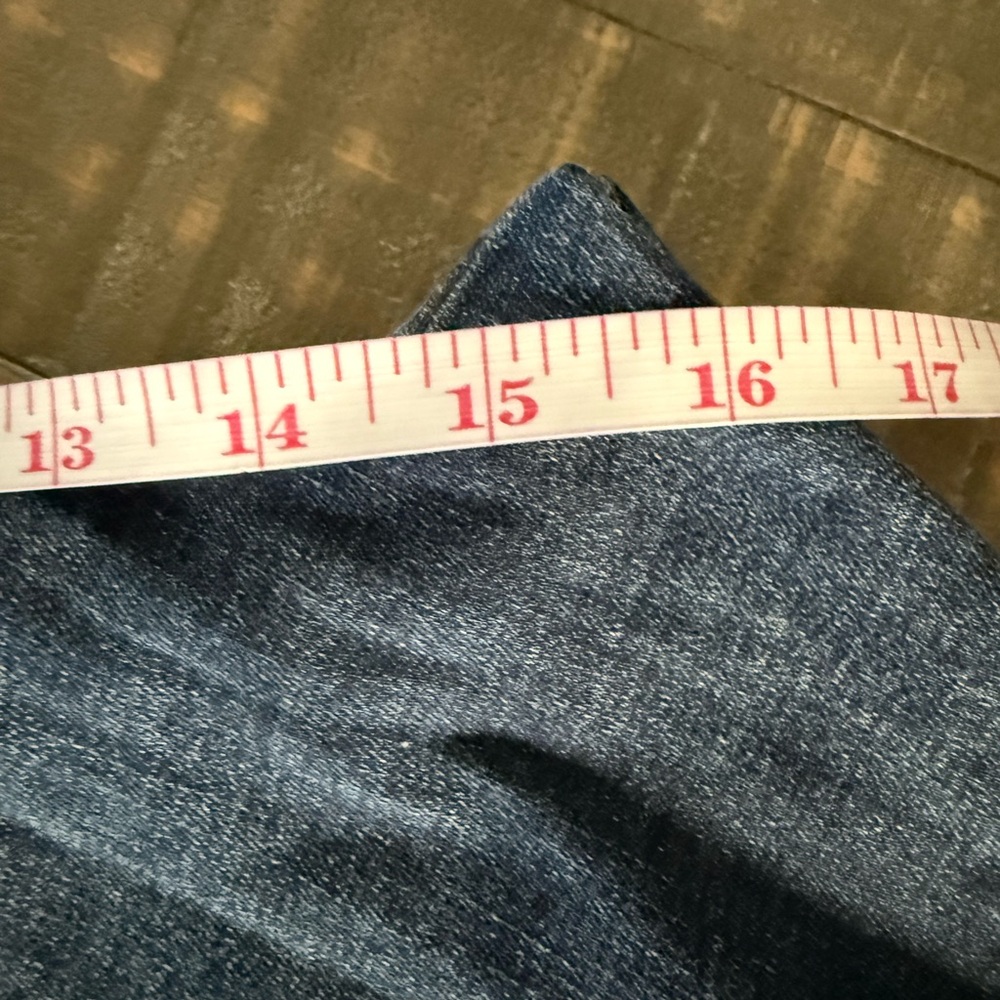 J Jill Women's Jeans Blue Denim Fit Slim Ankle Zip Button Stretch Size 16 - Picture 5 of 10